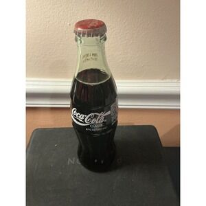 Coca Cola Classic 100 Years Olympic Tradition 8 oz Glass Bottle Sealed Collect